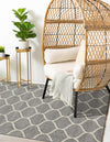 Lattice Garden Collection Area Rug -  Pergolatown (Light Gray) Rectangle Light Gray  lifestyle 13