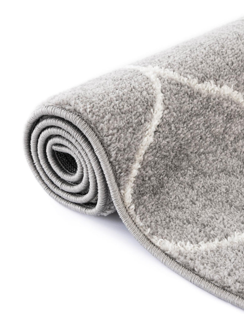Lattice Garden Collection Area Rug -  Pergolatown (Light Gray) Rectangle Light Gray  lifestyle 13