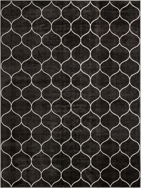 Lattice Garden Collection Area Rug -  Pergolatown (Dark Gray) Rectangle Dark Gray Main