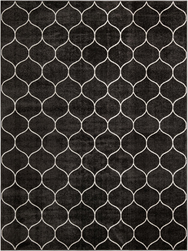 Lattice Garden Collection Area Rug -  Pergolatown (Dark Gray) Rectangle Dark Gray Main