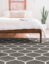 Lattice Garden Collection Area Rug -  Pergolatown (Dark Gray) Rectangle Dark Gray  lifestyle 3