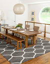 Lattice Garden Collection Area Rug -  Pergolatown (Dark Gray) Rectangle Dark Gray  lifestyle 7