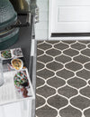 Lattice Garden Collection Area Rug -  Pergolatown (Dark Gray) Rectangle Dark Gray  lifestyle 11