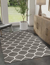 Lattice Garden Collection Area Rug -  Pergolatown (Dark Gray) Rectangle Dark Gray  lifestyle 30
