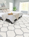 Lattice Garden Collection Area Rug -  Pergolatown (Ivory) Rectangle Ivory  lifestyle 13