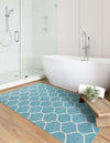 Lattice Garden Collection Area Rug -  Pergolatown (Light Blue) Rectangle Light Blue  lifestyle 15