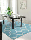 Lattice Garden Collection Area Rug -  Pergolatown (Light Blue) Rectangle Light Blue  lifestyle 17