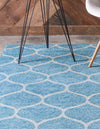 Trellis Mosaic Collection Area Rug -  Pergolatown (Light Blue) Rectangle Light Blue  lifestyle 12