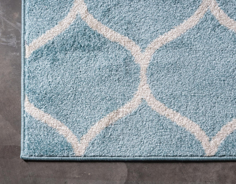 Lattice Garden Collection Area Rug -  Pergolatown (Light Blue) Rectangle Light Blue  lifestyle 20