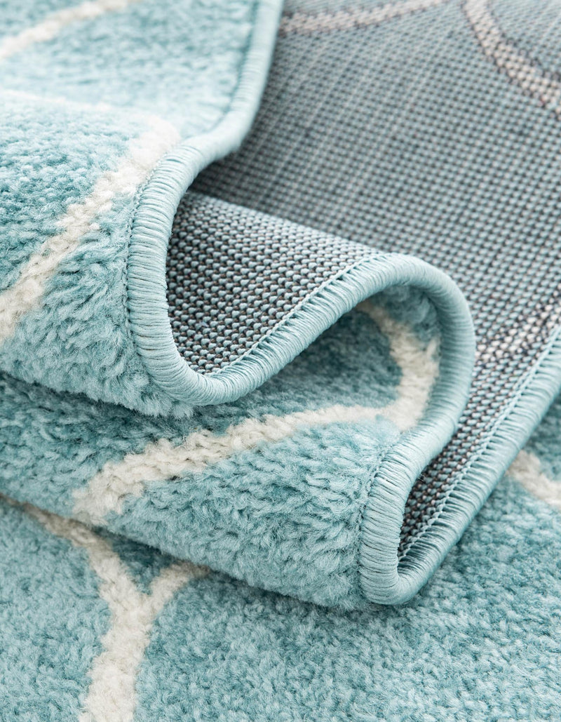 Lattice Garden Collection Area Rug -  Pergolatown (Light Blue) Rectangle Light Blue  lifestyle 20