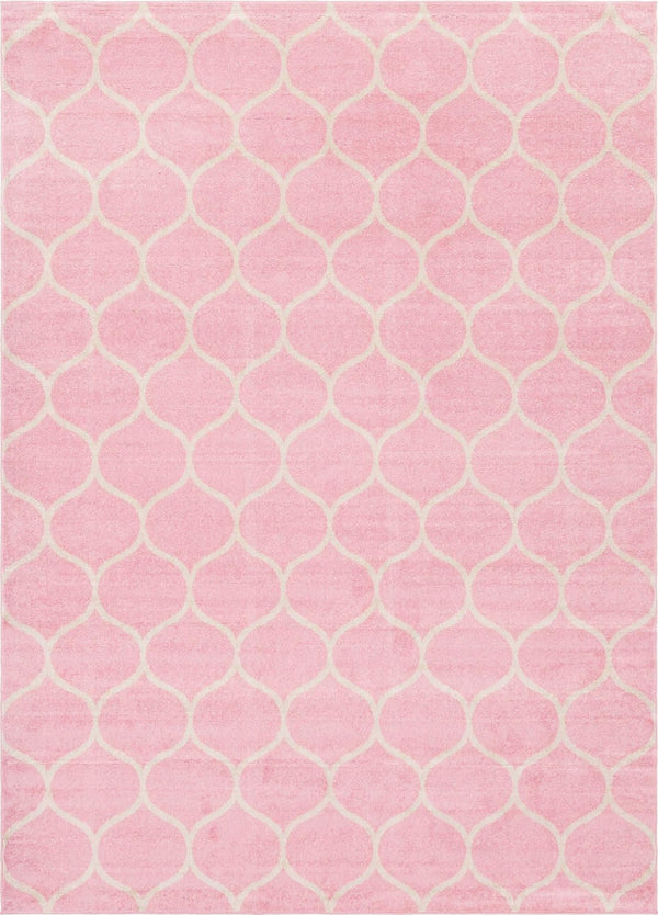 Lattice Garden Collection Area Rug -  Pergolatown (Light Pink) Rectangle Light Pink Main
