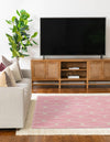 Lattice Garden Collection Area Rug -  Pergolatown (Light Pink) Rectangle Light Pink  lifestyle 13