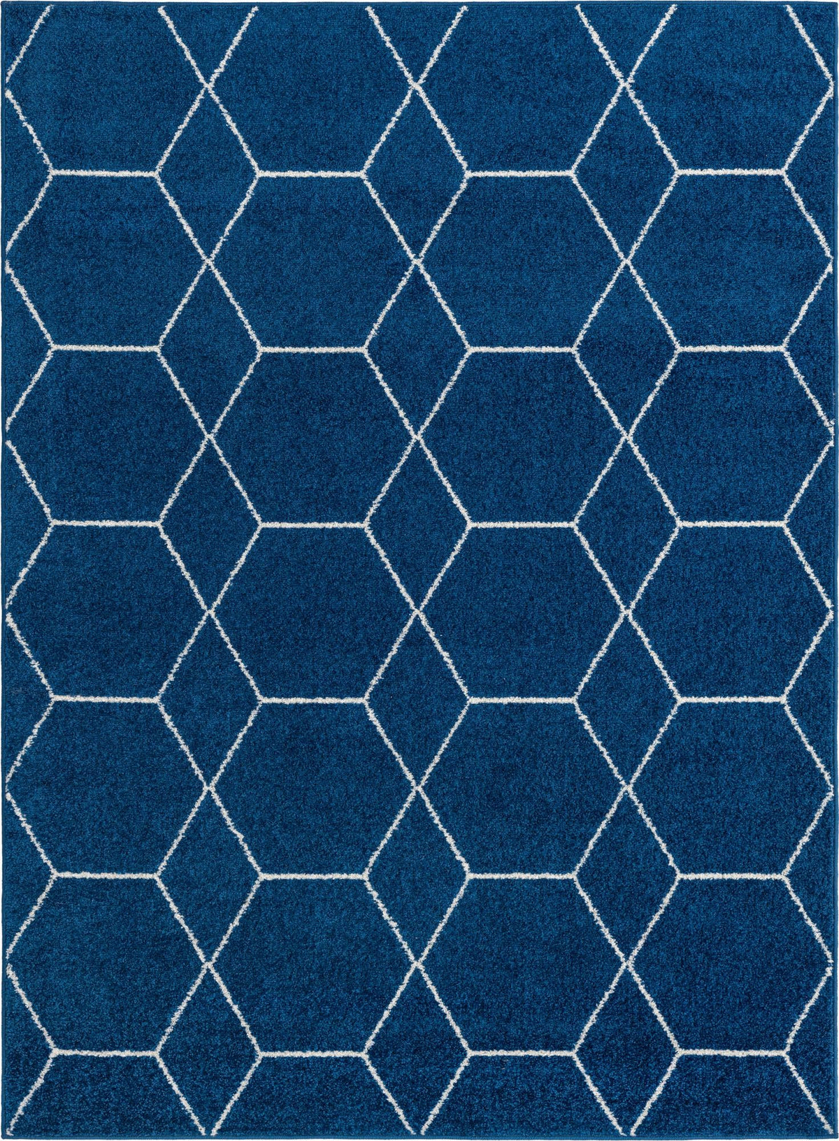 Lattice Garden Collection Area Rug - Arborville (Navy Blue) Rectangle Navy Blue Main