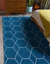 Lattice Garden Collection Area Rug - Arborville (Navy Blue) Rectangle Navy Blue  lifestyle 27