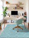 Lattice Garden Collection Area Rug - Arborville (Light Blue) Rectangle Light Blue  lifestyle 7