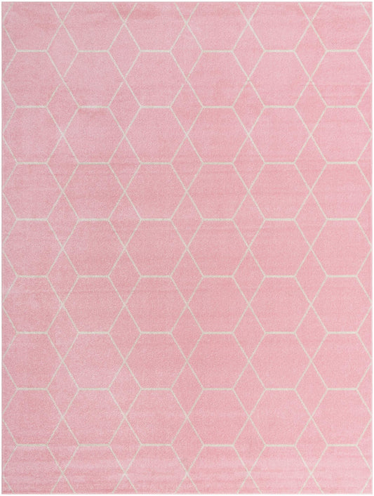Lattice Garden Collection Area Rug - Arborville (Light Pink) Rectangle Light Pink Main