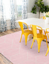 Lattice Garden Collection Area Rug - Arborville (Light Pink) Rectangle Light Pink  lifestyle 11