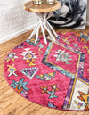 Sedona Vista Collection Area Rug -  Pueblo Round Pink  lifestyle 17