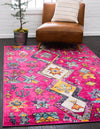 Sedona Vista Collection Area Rug -  Pueblo Rectangle Pink  lifestyle 2