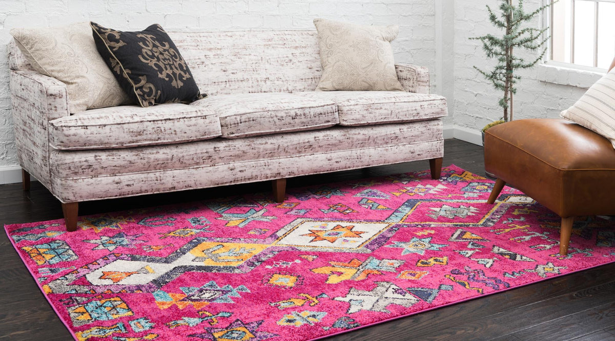 Sedona Vista Collection Area Rug -  Pueblo Rectangle Pink  lifestyle 3