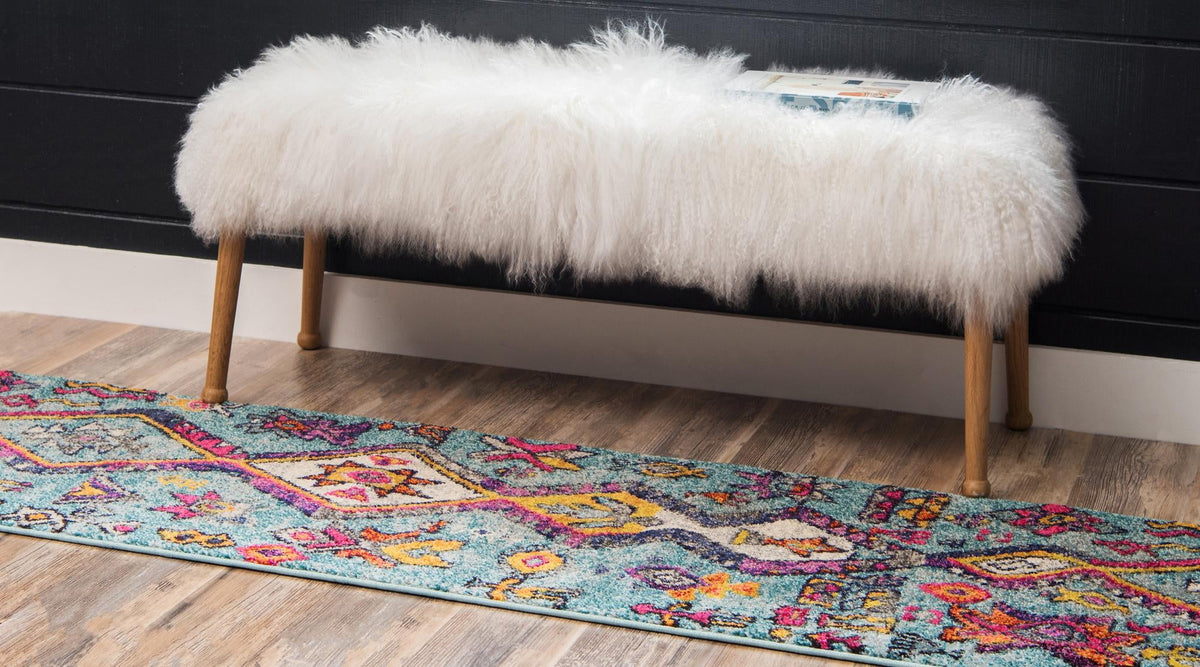 Sedona Vista Collection Area Rug -  Pueblo Runner Turquoise  lifestyle 23