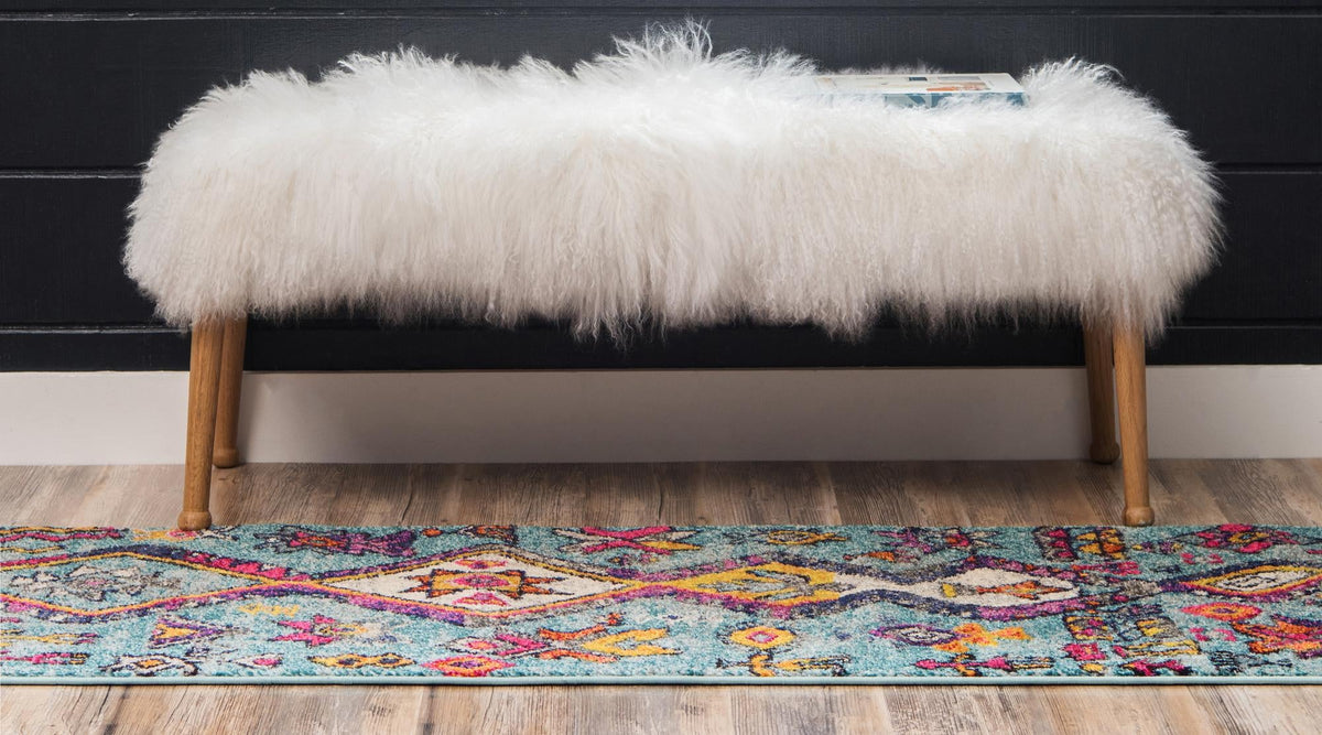 Sedona Vista Collection Area Rug -  Pueblo Runner Turquoise  lifestyle 28