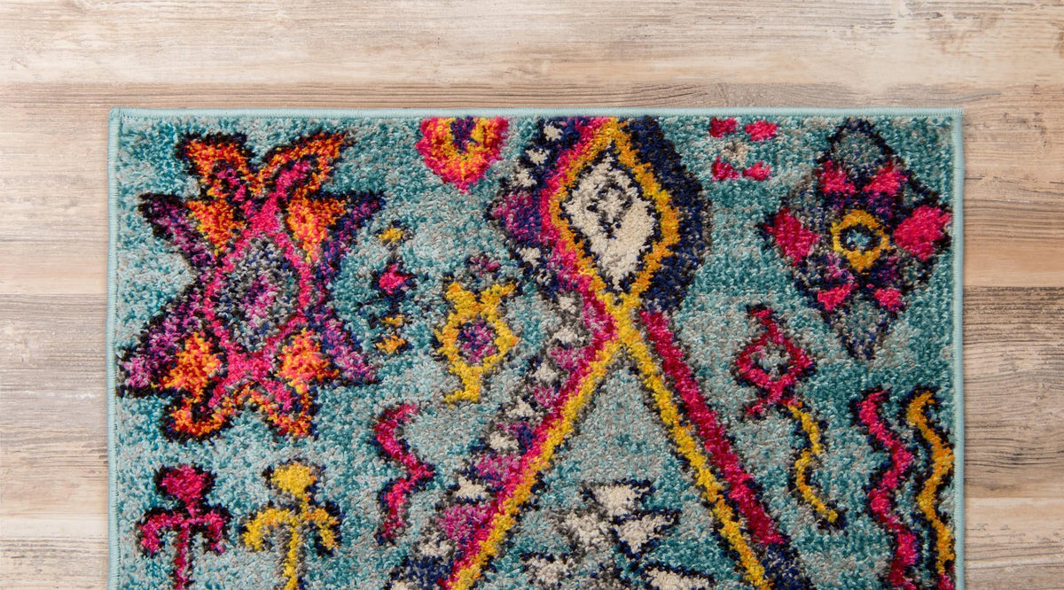 Sedona Vista Collection Area Rug -  Pueblo Runner Turquoise  lifestyle 45