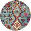 Sedona Vista Collection Area Rug -  Pueblo Round Turquoise  lifestyle 12