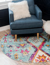 Sedona Vista Collection Area Rug -  Pueblo Round Turquoise  lifestyle 15
