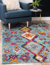 Sedona Vista Collection Area Rug -  Pueblo Rectangular Turquoise  lifestyle 16