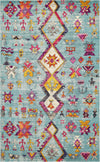 Sedona Vista Collection Area Rug -  Pueblo Rectangular Turquoise  lifestyle 13
