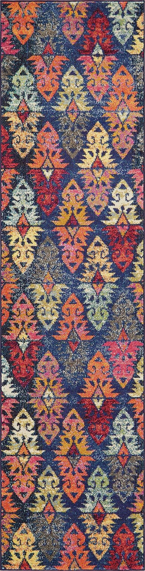 Sedona Vista Collection Area Rug -  Hopi Runner Navy Blue  lifestyle 17