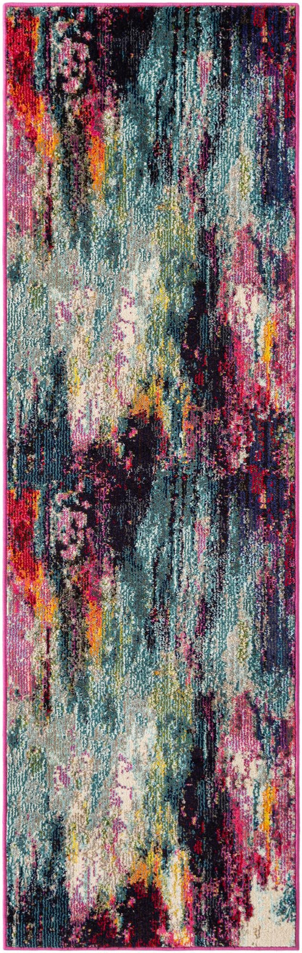 Chromatic Oasis Collection Area Rug -  Oasis Runner Multi  lifestyle 19