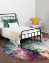 Chromatic Oasis Collection Area Rug -  Oasis Round Multi  lifestyle 30