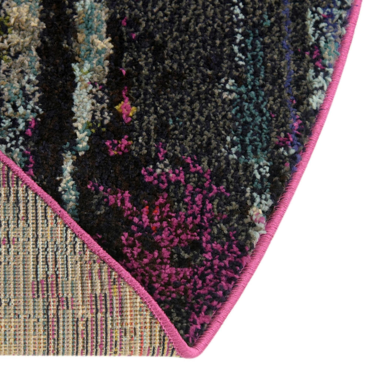 Chromatic Oasis Collection Area Rug -  Oasis Round Multi  lifestyle 63