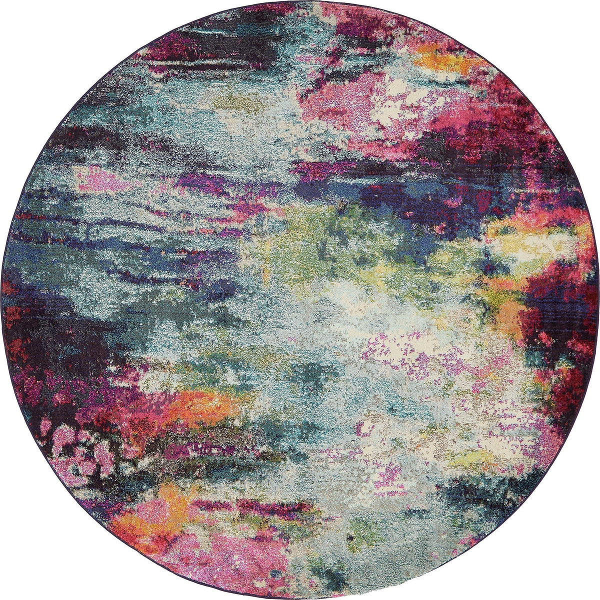 Chromatic Oasis Collection Area Rug -  Oasis Round Multi  lifestyle 20