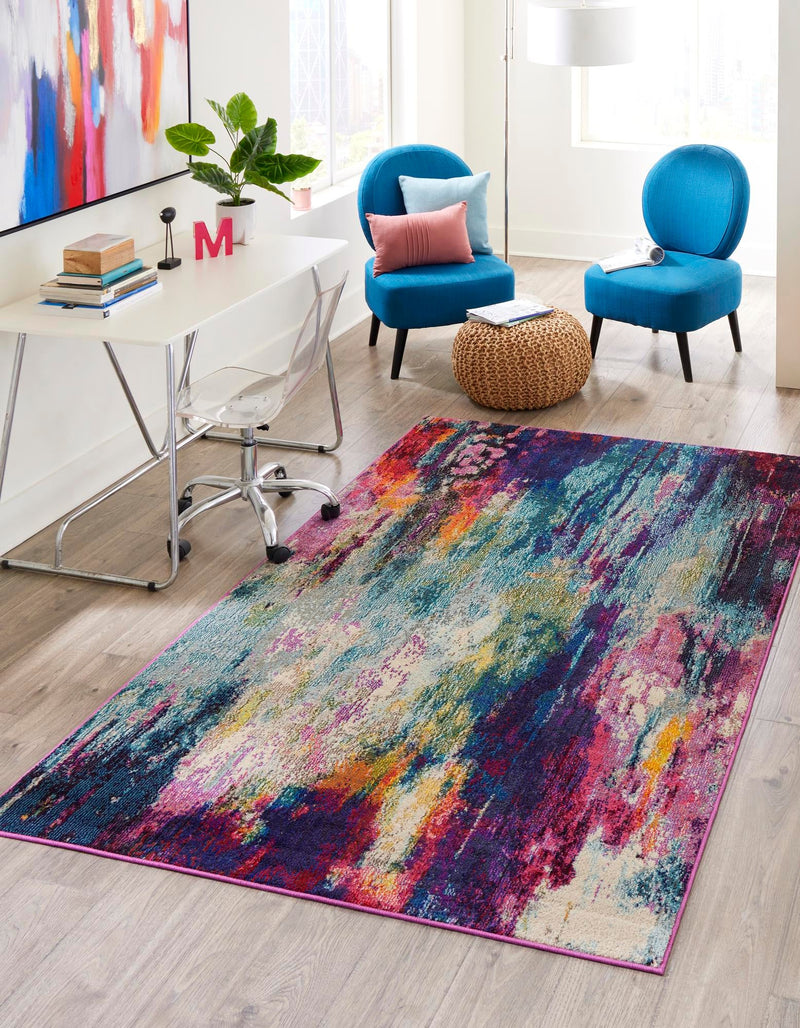 Chromatic Oasis Collection Area Rug -  Oasis Rectangle Multi  lifestyle 2