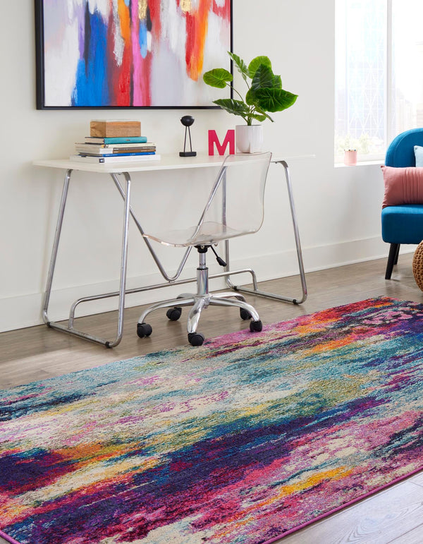 Chromatic Oasis Collection Area Rug -  Oasis Rectangular Multi  lifestyle 31