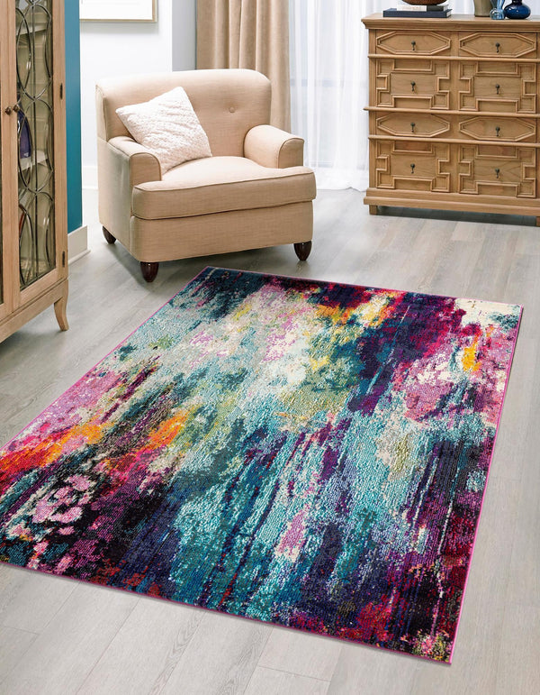 Chromatic Oasis Collection Area Rug -  Oasis Rectangular Multi  lifestyle 36