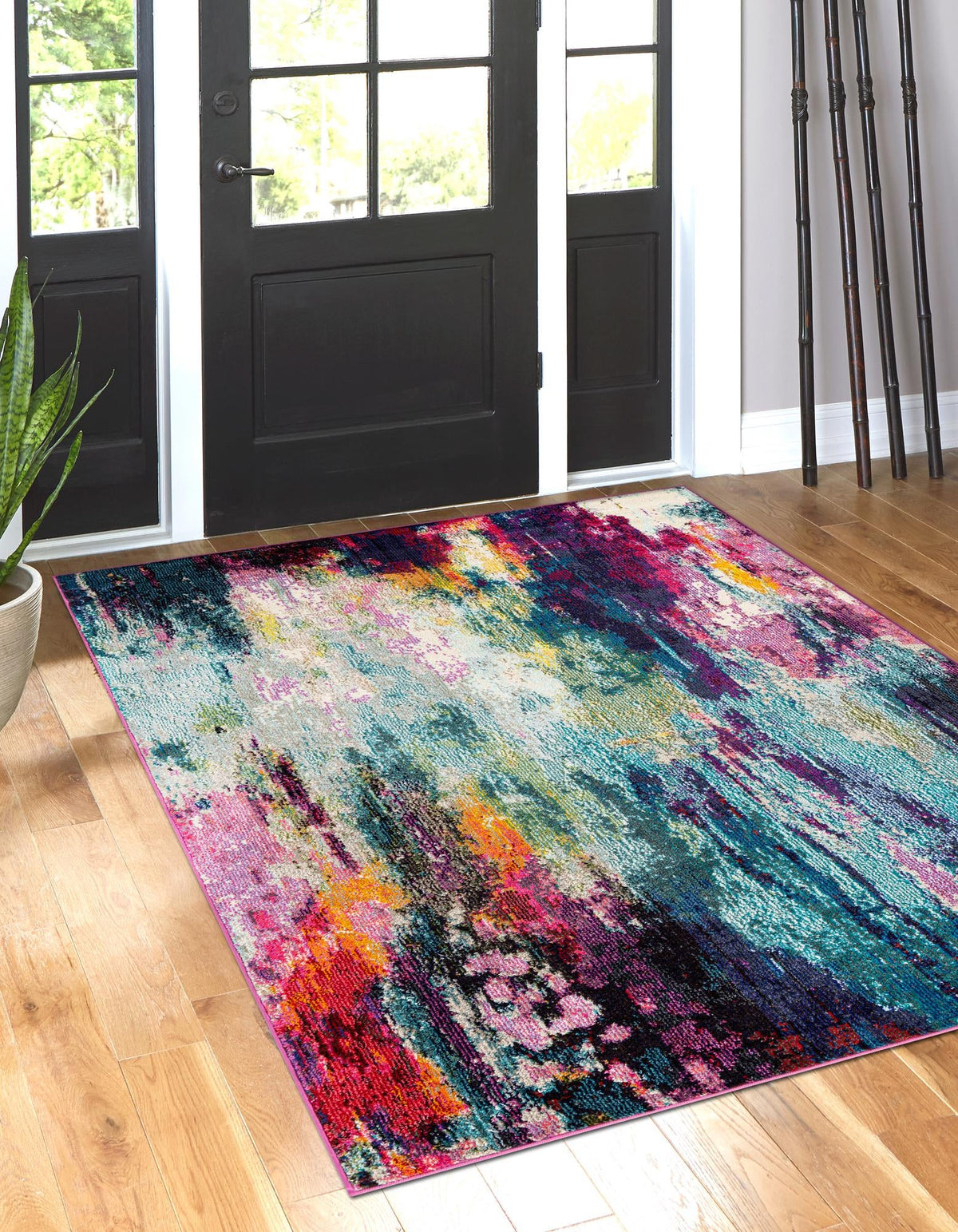 Chromatic Oasis Collection Area Rug -  Oasis Rectangle Multi  lifestyle 5