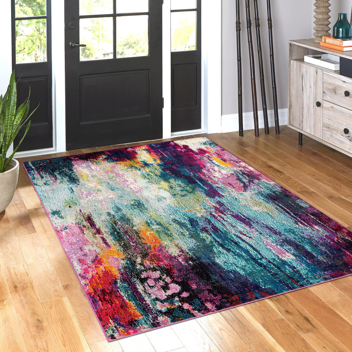 Chromatic Oasis Collection Area Rug -  Oasis Rectangle Multi  lifestyle 18