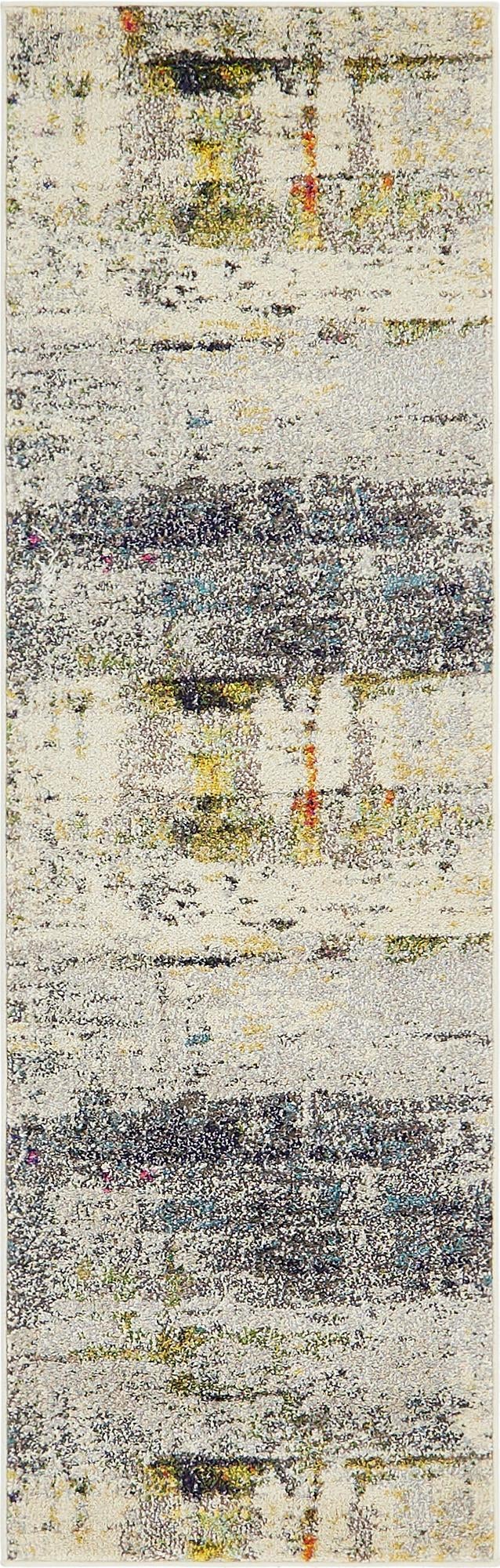Chromatic Oasis Collection Area Rug -  Prism Runner Gray  lifestyle 15