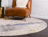 Chromatic Oasis Collection Area Rug -  Prism Round Gray  lifestyle 24