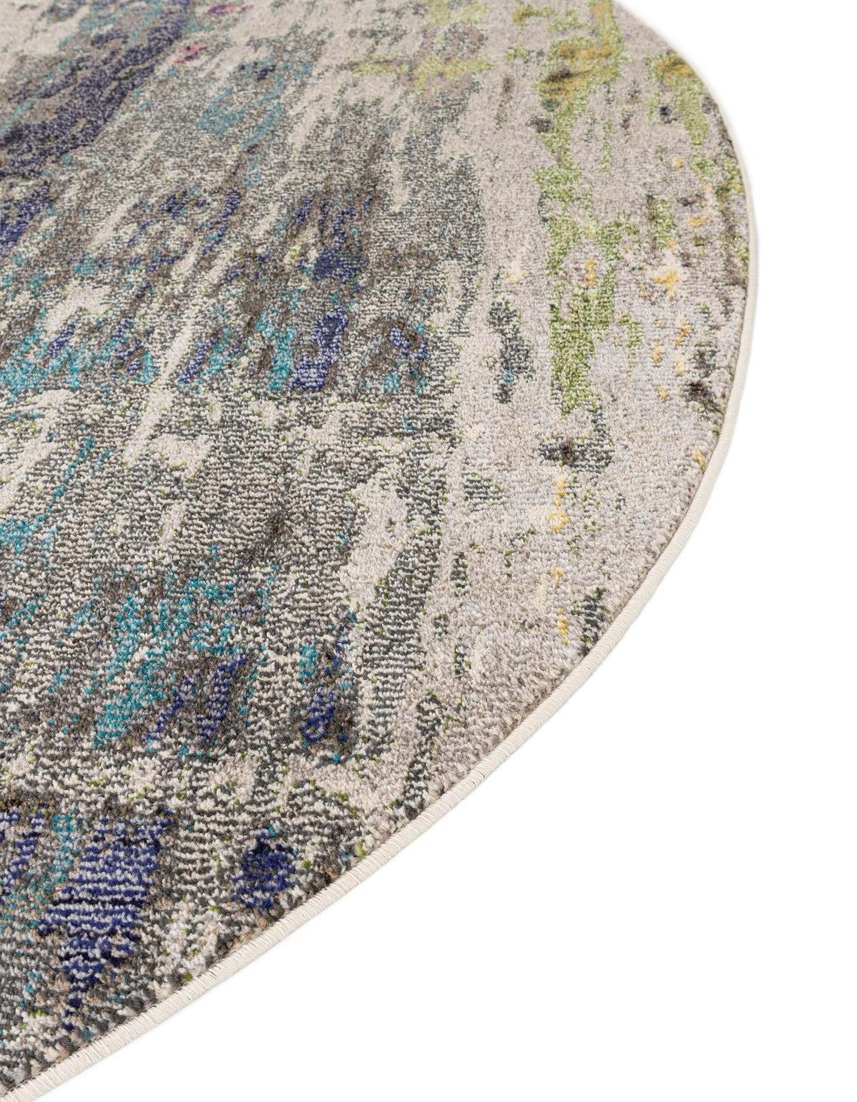 Chromatic Oasis Collection Area Rug -  Prism Round Gray  lifestyle 41