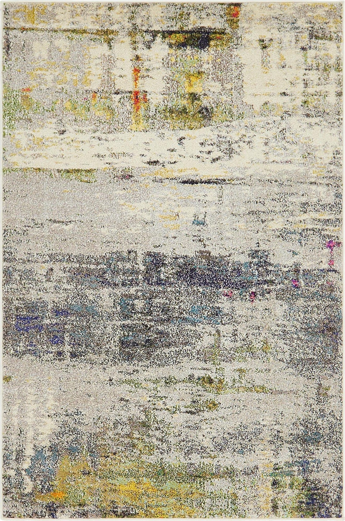 Chromatic Oasis Collection Area Rug -  Prism Rectangle Gray Main