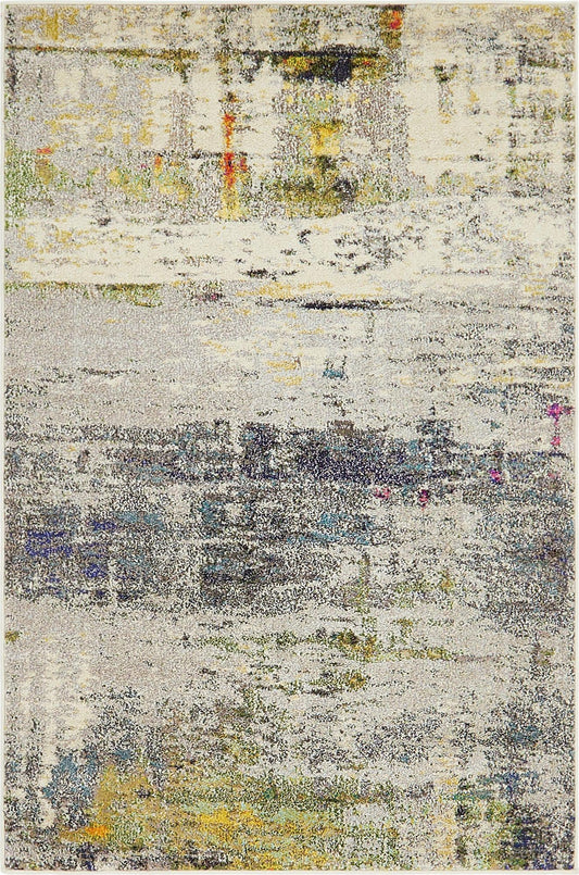 Chromatic Oasis Collection Area Rug -  Prism Rectangle Gray Main