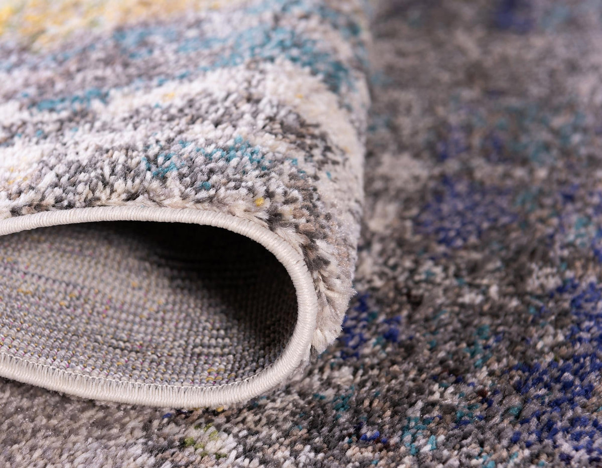 Chromatic Oasis Collection Area Rug -  Prism Rectangle Gray  lifestyle 7