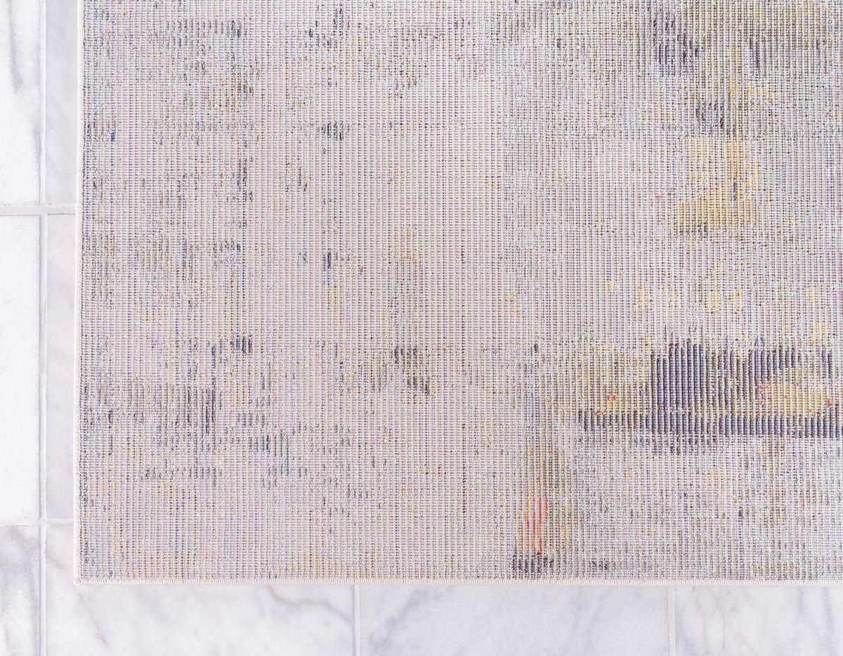 Chromatic Oasis Collection Area Rug -  Prism Rectangle Gray  lifestyle 10