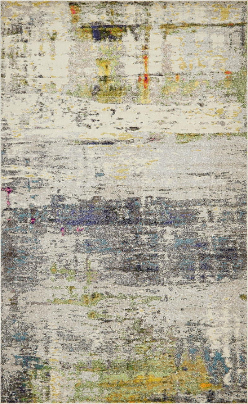 Chromatic Oasis Collection Area Rug -  Prism Rectangular Gray  lifestyle 17