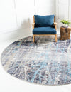 Urban Hub Collection Area Rug - Metropolis Round Multi  lifestyle 17